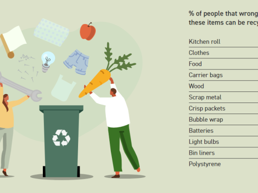 percentage of people that wrongly assume these items can be recycled
