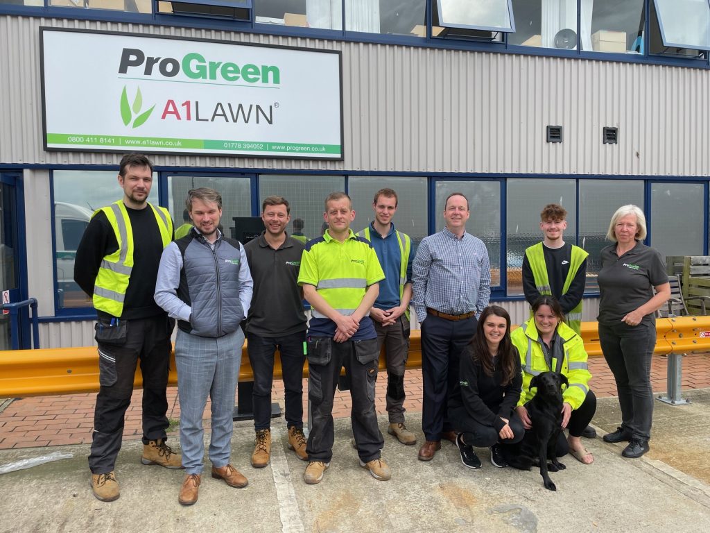 Members of the ProGreen team outside their base in Peterborough. (2)