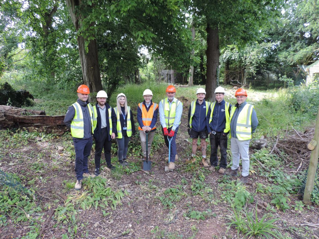 Turf cutting for Central African Forest at Bristol Zoo Project